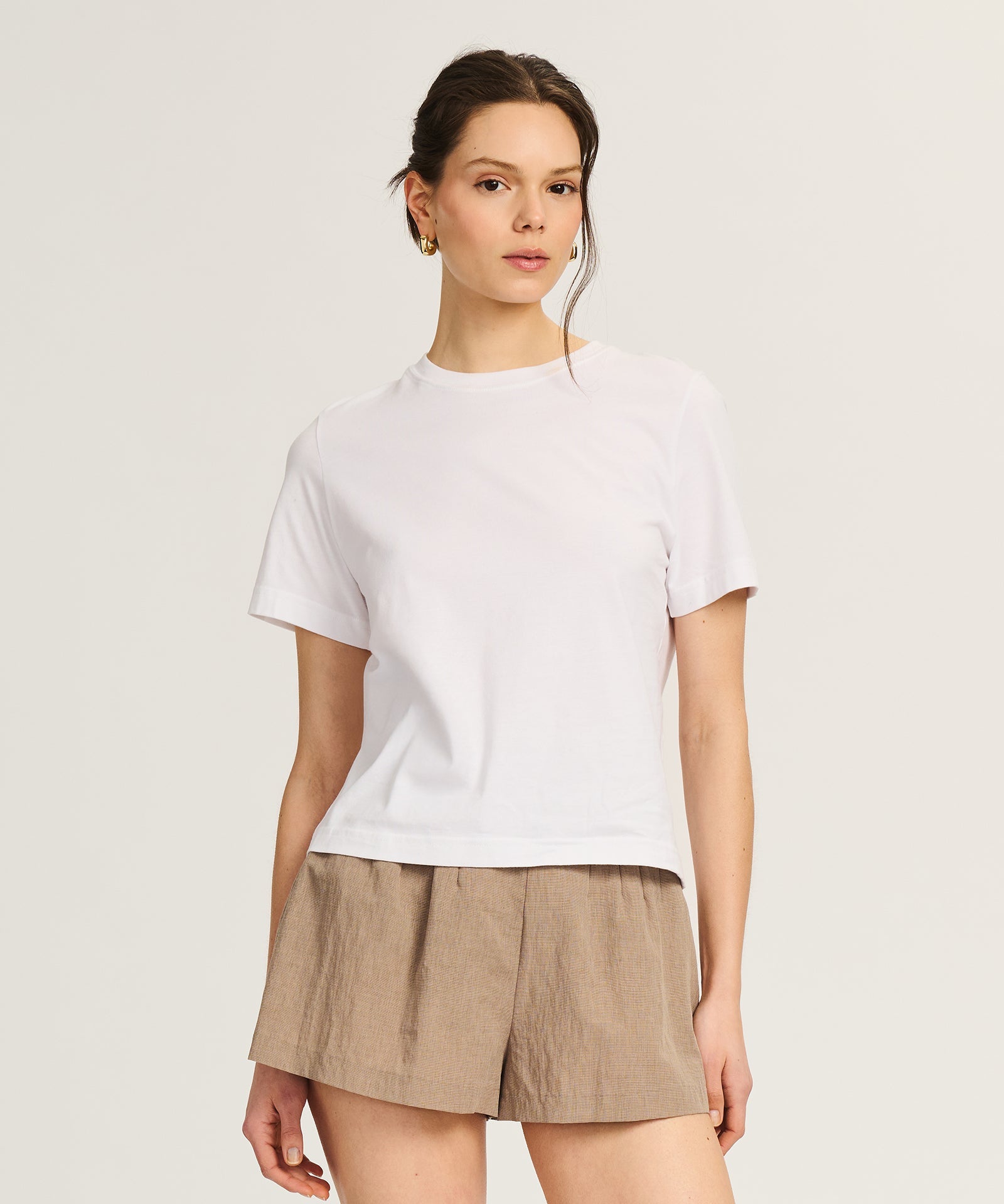2-Pack Lightweight Brushed Cotton Relaxed Tee & Slim Tee