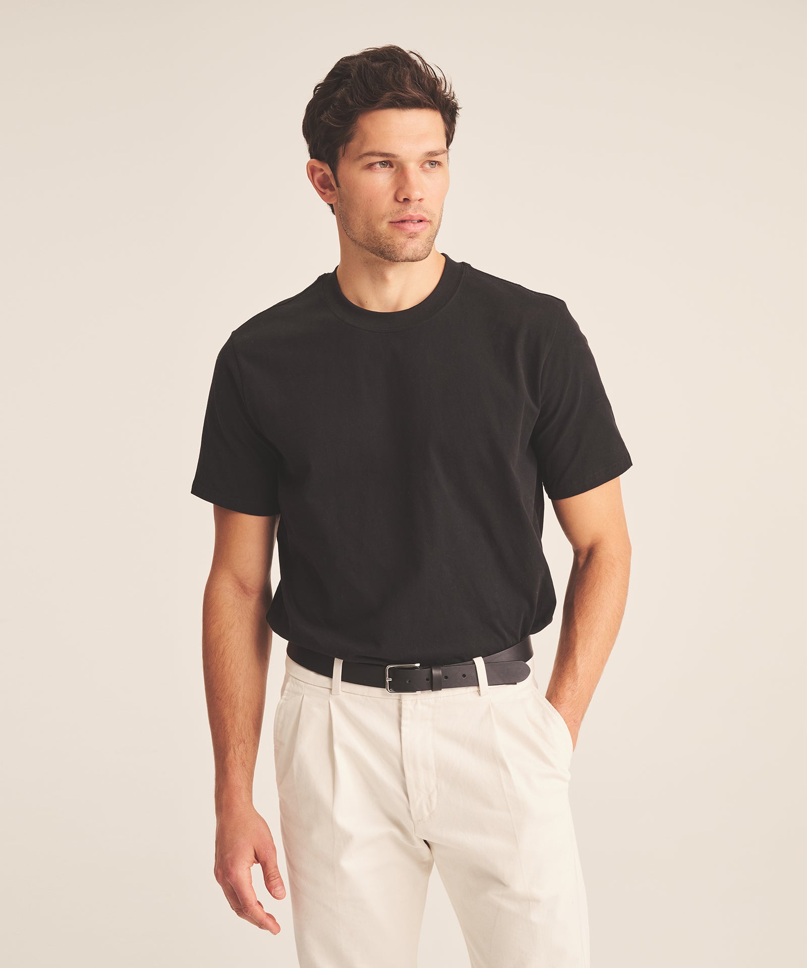 2-Pack Lightweight Brushed Cotton Tee & Heavyweight Cotton Tee
